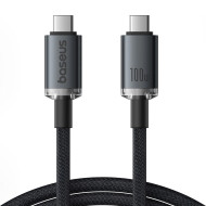 Кабель BASEUS Crystal Shine USB3.2 Full-Featured Fast Charging Data Cable USB-C to USB-C 100W 1.5м Black (P10318204111-00)