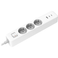 Удлинитель XIAOMI 20W Power Strip White, 3 розетки, 2xUSB-C, 1xUSB, 1.4м (BHR07UKEU)