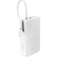 Повербанк BASEUS EnerFill FC51 Bipow2 Pro Digital Display with Built-in Cable 22.5W 20000mAh White (E0027700)