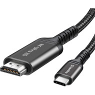 Кабель COLORWAY 4K@60Hz USB-C to HDMI v2.0 2м Black (CW-CBCHD077-BK)