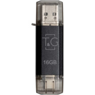 Флешка 16GB T&G 009 Star Series USB 2.0 Type-C/USB-A Black (TG009TC-16GBK)