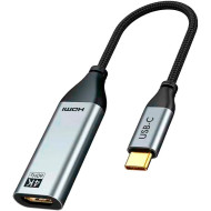 Адаптер CABLETIME 4K 60Hz USB-C to HDMI v2.0 0.2м Black/Gray (CP10B)