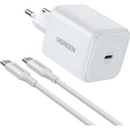 Зарядний пристрій UGREEN X524 GaN 45W 1xUSB-C Fast Charger Set White w/Type-C cable (65055)