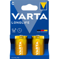 Батарейка VARTA Longlife C 2шт/уп (04114 101 422)