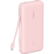 Повербанк BELKIN BoostCharge w/Integrated USB-C Cable 30W 20000mAh Pink (BPB024HQPK)