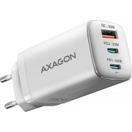 Зарядний пристрій AXAGON 1xUSB-A, 2xUSB-C 65W QC4.0+PD3.0 PPS White