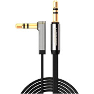 Кабель UGREEN AV119 Straight to Angle Flat Cable mini-jack 3.5mm 3м Black (10728)