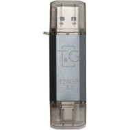 Флешка 128GB T&G 009 Star Series USB 3.2 Type-C/USB-A Silver (TG009TC-128GSL3)