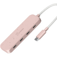 USB-хаб J5CREATE Eco-Friendly USB-C to 4-Port Type-C Gen 2 Hub Earth Rose (JCH345ER-N)