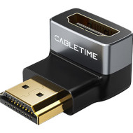 Адаптер CABLETIME 8K 60Hz Male to Female 270 Degree HDMI v2.1 Black/Gray (CP42G)