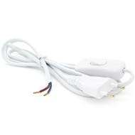 Кабель живлення VOLTRONIC CEE 7/7 Schuko під пайку 1.8м White (YT-25105)