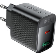Зарядное устройство ACEFAST A106 Fast Charge Wall Charger GaN PD45W (1xUSB-C, 1xUSB-A) Black