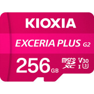 Карта пам'яті KIOXIA (Toshiba) microSDXC Exceria Plus G2 256GB UHS-I U3 V30 A1 Class 10 + SD-adapter (LMPL2M256GG2)