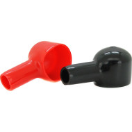 Набор защитных колпачков VOLTRONIC красный+черный для АКБ под болт, 70mm*35mm*15mm, ПВХ, 2шт.