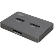 Док-станция DIGITUS M.2 NVMe + M.2 SATA SSD docking station with SD Express card reader NVMe SATA M.2 SSD to USB3.2