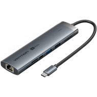 Порт-репликатор VENTION 9-in-1 USB-C to HDMI/USB-C3.2/USB3.0/USB2.0/SD/TF/LAN/Aux/PD (TGVHB)