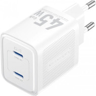 Зарядное устройство VENTION 2xUSB-C GaN Wall Charger 45W White (FEFW0-EU)