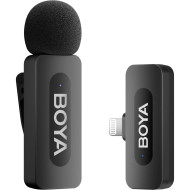 Бездротовий петличний мікрофон BOYA BY-V1 Next-Gen Dual-Channel Wireless Microphone Lightning Black