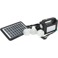 Ліхтар кемпінговий з BT-колонкою VOLTRONIC EP-392 with Solar Panel + LED Lamp Black