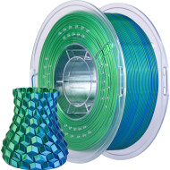Пластик (філамент) для 3D принтера ELEGOO Silk PLA 1.75mm, 1кг, Silk Blue Green (50.203.0467)