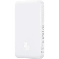 Повербанк з бездротовою зарядкою BASEUS Magnetic Mini Wireless Fast Charge 2in1 20W 5000mAh White (P10022107223-00)