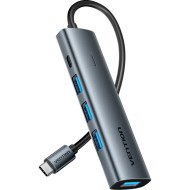 USB-хаб VENTION 5-in-1 USB-C to 4xUSB3.0, USB-C Power (TGZHB)