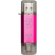 Флешка 32GB T&G 009 Star Series USB 3.2 Type-C/USB-A Fuchsia (TG009TC-32GFC3)