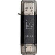 Флешка 64GB T&G 009 Star Series USB 2.0 Type-C/USB-A Black (TG009TC-64GBK)