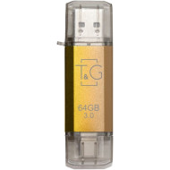 Флешка 64GB T&G 009 Star Series USB 3.2 Type-C/USB-A Gold (TG009TC-64GGD3)