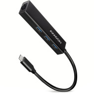 Сетевой адаптер с USB-хабом AXAGON 3-Port SuperSpeed USB-C Hub w/GLAN