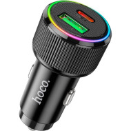 Автомобільний зарядний пристрій HOCO NZ14A Guerrero 1xUSB-C, 1xUSB-A, PD20W, QC3.0 Black (6942007620437)