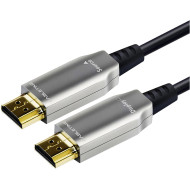 Кабель оптичний (AOC) CABLETIME HDMI v2.0 100м 4K@60Hz Black/Gray (CH20X)