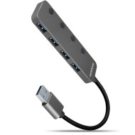 USB-хаб с выключателями AXAGON 4-Port SuperSpeed USB-A Switch Charging Hub