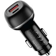Автомобільний зарядний пристрій COLORWAY 1xUSB-C, 1xUSB-A, PD3.0, QC3.0, 83W Black (CW-CHA068PD-BK)