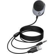 Bluetooth аудио адаптер HOCO E150 Liantu Path Car AUX BT Receiver with Cable Gray