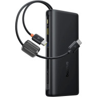 Повербанк BASEUS EnerFill FC41 Digital Display Power Bank with Dual Built-in USB-C Cables 145W 25000mAh Cosmic Black (E0028H01)