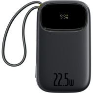 Повербанк BASEUS EnerFill FC31 QPow3 Digital Display with 2 Built-in Cables 22.5W 10000mAh Cosmic Black (P10082106123-00)