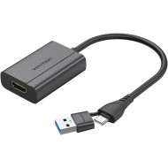 Адаптер VENTION USB-C+USB-A to HDMI Gray (ACYHB)