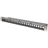 Патч-панель DIGITUS Modular Patch Panel for Keystone Jack 1U 19" 24-port FTP, STP Cat.6a в сборе (DN-91411-LF)