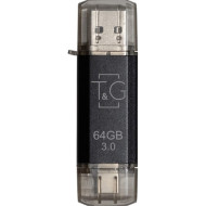 Флешка 64GB T&G 009 Star Series USB 3.2 Type-C/USB-A Black (TG009TC-64GBK3)