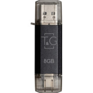 Флешка 8GB T&G 009 Star Series USB 2.0 Type-C/USB-A Black (TG009TC-8GBK)