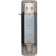 Флешка 8GB T&G 009 Star Series USB 2.0 Type-C/USB-A Silver (TG009TC-8GSL)