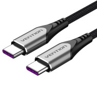 Кабель VENTION Type-C to Type-C PD 100W 5A 1м Gray (TAEHF)