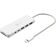 Порт-реплікатор J5CREATE Eco-Friendly 6-in-1 USB-C Multi-Port Hub with PD100W White (JCD373EW-N)