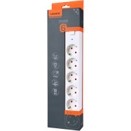Сетевой фильтр VIDEX Oncord White, 6 розеток, 3м (VF-PD63G-W)