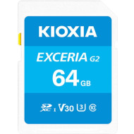 Карта пам'яті KIOXIA (Toshiba) SDXC Exceria G2 64GB UHS-I U3 V30 Class 10 (LNEX2L064GG4)