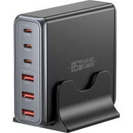 Зарядное устройство ESSAGER Engine 85W 3xUSB-A, 3xUSB-C GaN Desktop Charger Black (EZC85W-SXB0G-Z)