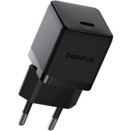 Зарядний пристрій BASEUS Palm Fast Charger 1C 20W EU Cosmic Black w/Type-C to Lightning cable (E0116401)
