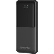 Повербанк COLORWAY 10 000 mAh LCD 22.5W 10000mAh (CW-PB100LPB3BK-PDD)