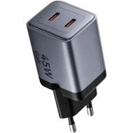 Зарядное устройство VENTION 2xUSB-C GaN Wall Charger 45W Gray w/Type-C cable (TZ-FCDH0-EU)